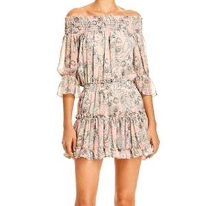 Misa Los Angeles Darla Dress in Pink + Gray